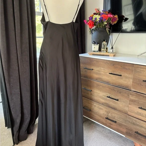 Astr Black Satin Maxi Dress - Picture 3 of 3